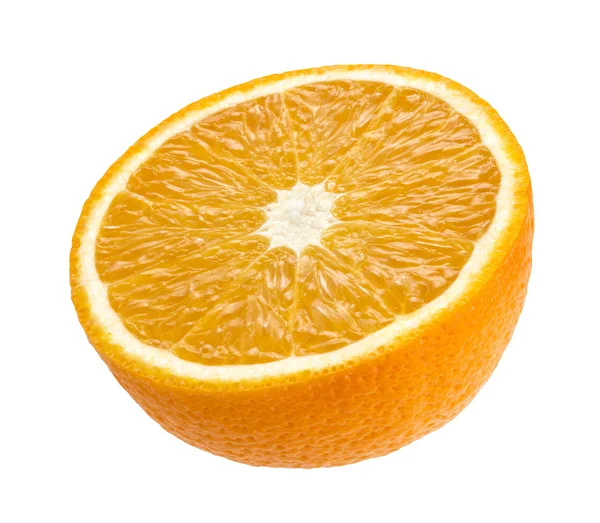 Mitad de naranja aislada sobre fondo blanco — Foto de Stock