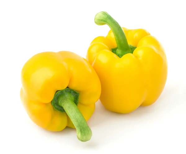 Group of sweet yellow peppers isolated on white background — Stock Photo, Image