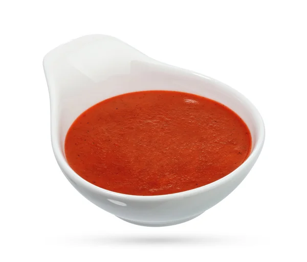 Cuenco de ketchup aislado sobre fondo blanco . — Foto de Stock