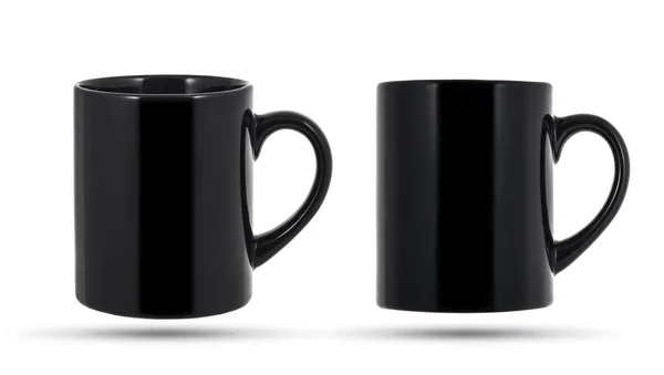 Black mug isolated — Stock Photo, Image