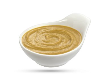 Beyaz arkaplanda izole edilmiş hardal