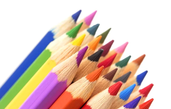 Grupo de lápices multicolor, primer plano — Foto de Stock