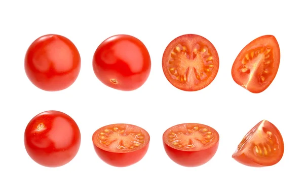 Tomate cereza aislado en blanco — Foto de Stock