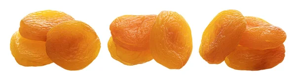 Сушені абрикоси ізольовані на білому тлі — стокове фото