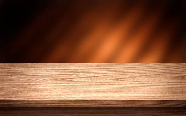 製品表示モンタージュ用木製テーブル — ストック写真