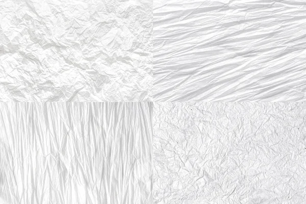 Witte verkreukelde papieren achtergrond — Stockfoto