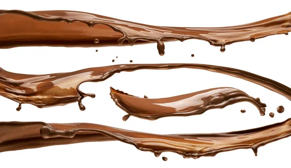 배경에 분리되어 초콜릿 스펀지 — 스톡 사진
