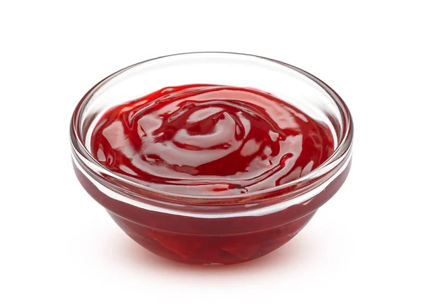 Strawberry jam isolated on white background — Stock Photo, Image