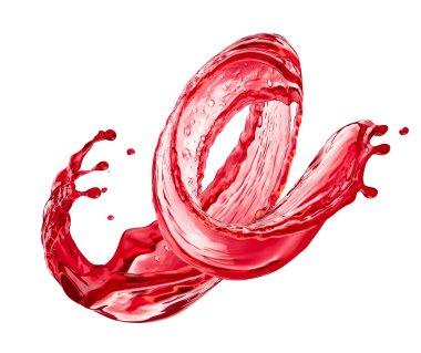 Beyaz arka planda izole edilmiş dut suyu sıçraması