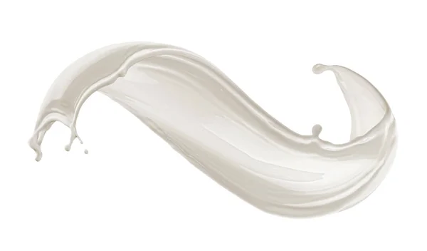 Salpicadura de leche aislada sobre fondo blanco —  Fotos de Stock