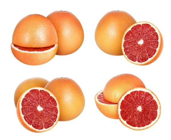 Fehérre izolált grépfrút — Stock Fotó