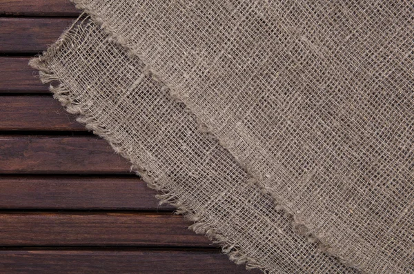 Textura de madeira escura e textura de fundo têxtil — Fotografia de Stock