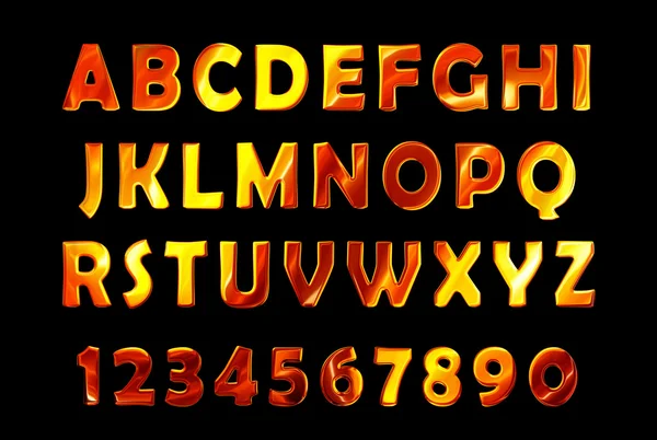 Fire text. Alphabet of fire. — Stock Photo, Image