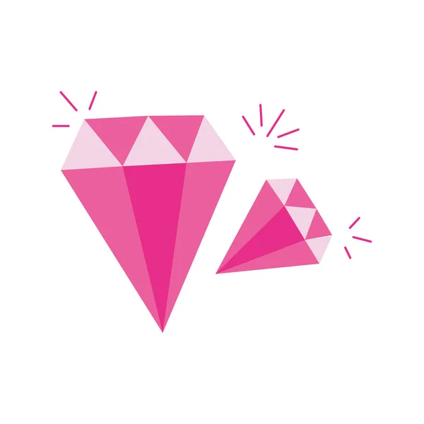 Modern Diamond Hand Drawn isolated on white background