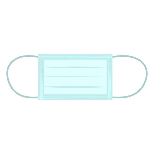 Blue medical face mask isolated with transparent background