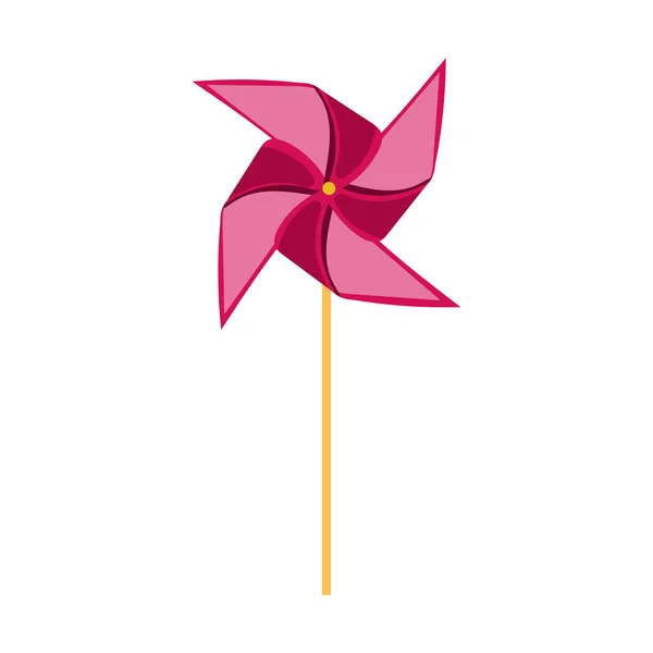 Colored Paper Windmill Pink Shades Design Concept Baby Shower Holidays — Image vectorielle