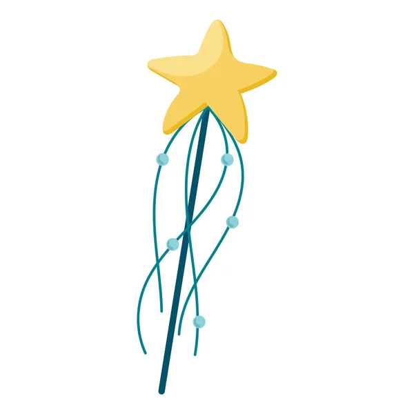 Decorative Magic Wand Star Star Shape Magic Accessory Vector Illustration — Image vectorielle