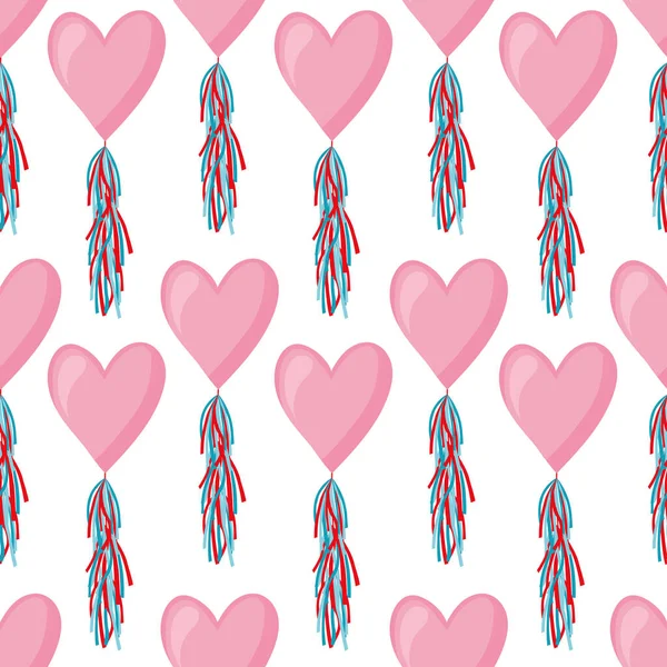 Vector seamless pattern with multicolor balloons. Abstract colorful background. Design concept for baby shower, holidays, birthdays, greeting cards, festival, decoration, gift card