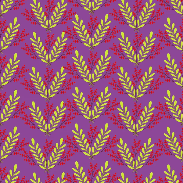 Ağaç dalları ve çam ağacı desenli dikişsiz çiçek deseni. Vektör organik arkaplan.