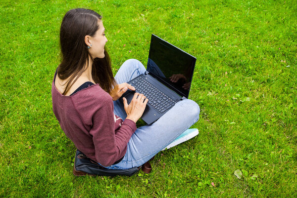Girl with laptop
