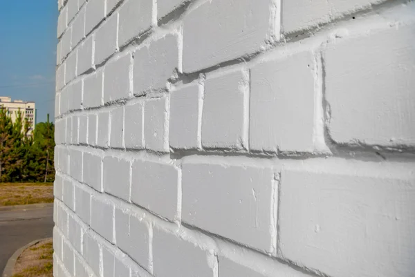 흰색 벽돌 벽 — 스톡 사진