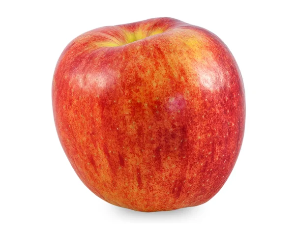 Вкусные спелые красные яблоки, закрыть на белом фоне . — стоковое фото