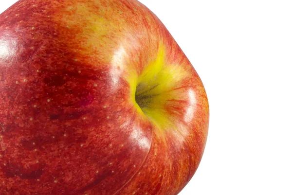 Saftiger roter und gelber Apfel aus nächster Nähe — Stockfoto