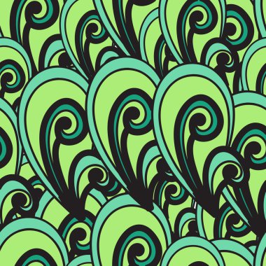 Seamless vector summer pattern. Bright hand drown background. Ab