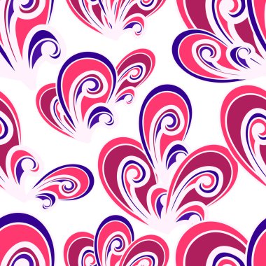 Seamless vector summer pattern. Bright hand drawn background. Ab