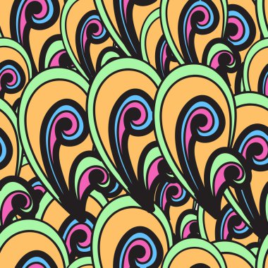 Seamless vector summer pattern. Bright hand drown background. Ab