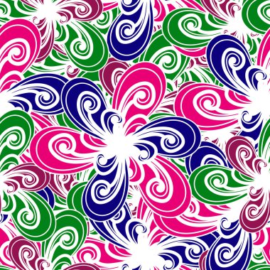 Abstract vector background. Colorful pattern. Floral seamless ba