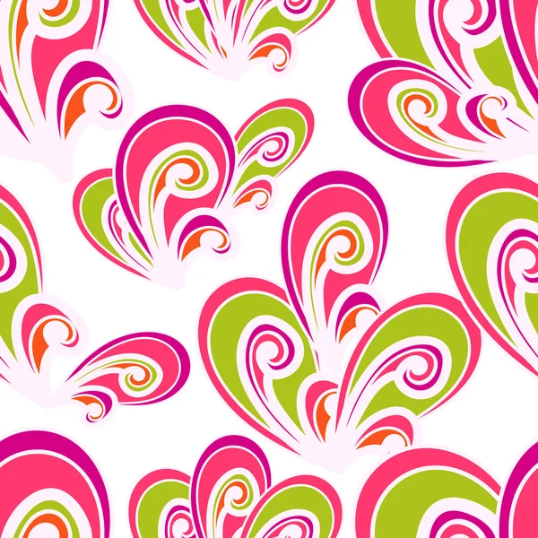 Seamless vector summer pattern. Bright hand drawn background. Ab — 图库矢量图片