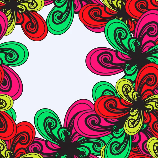 矢量花卉图案。抽象背景。绗缝纹理机智 — 图库矢量图片