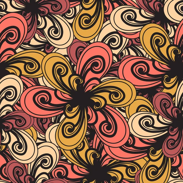 Abstrakter Vektorhintergrund. Buntes Muster. Nahtlose Blüten — Stockvektor