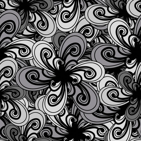 Abstract background. Black and white pattern. Floral seamless ba Royalty Free Stock Vectors
