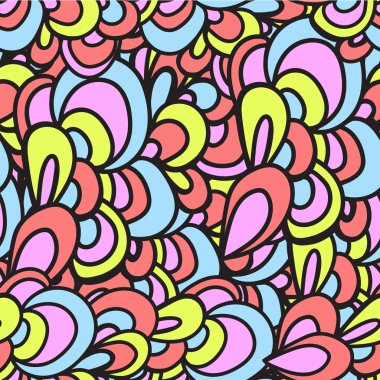 Vektör renkli seamless modeli. Dalgalı soyut parlak desen. 