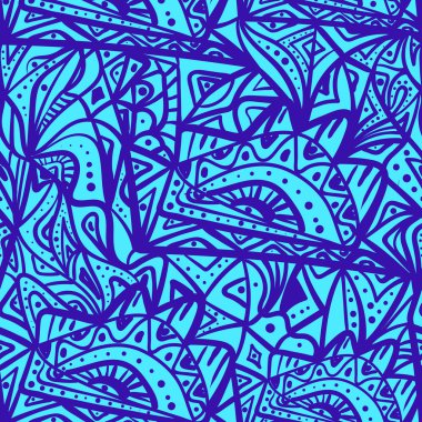 Seamless multicolor pattern. Seamless zentangle. Abstract  hand 