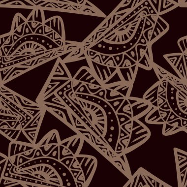 Seamless multicolor pattern. Seamless zentangle. Abstract  hand 