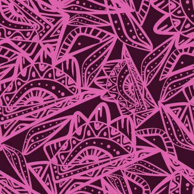 Seamless multicolor pattern. Seamless zentangle. Abstract  hand 