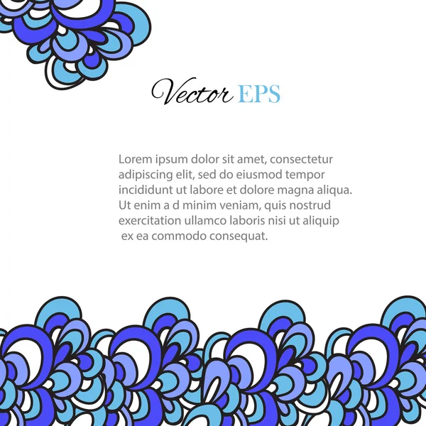 Vector hand drawn  pattern. Colorful abstract wavy pattern. Abst — Stock vektor