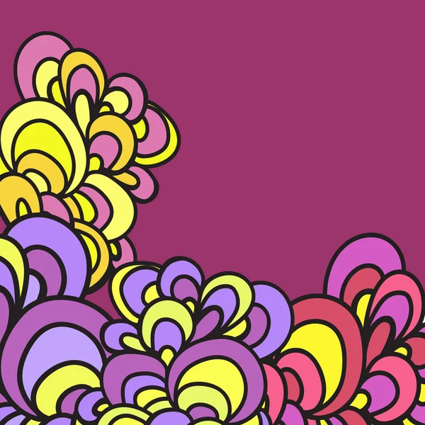 Vector hand drawn  pattern. Colorful abstract wavy pattern. — Stockvector