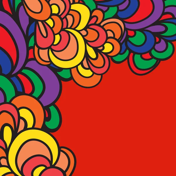 Vector dibujado a mano patrón. Patrón ondulado abstracto colorido . — Archivo Imágenes Vectoriales