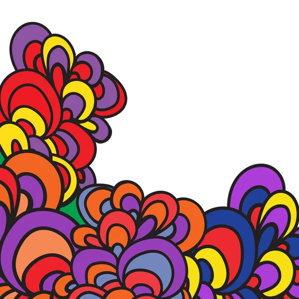 Vektormuster von Hand gezeichnet. farbenfrohe abstrakte Wellenmuster. — Stockvektor