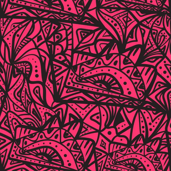 Seamless multicolor pattern. Seamless zentangle. Abstract  hand — ストックベクタ