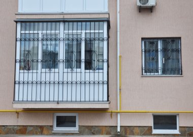  Pencere demir güvenlik barlar montaj kapatın. Windows kafesler.