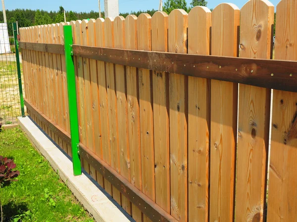 New Wooden fence — Stock Photo, Image