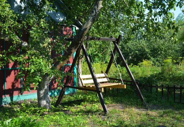 Garden Swing Seat Columpio Madera —  Fotos de Stock