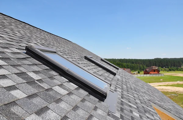 Beautiful roof windows and skylights — Stock Photo, Image