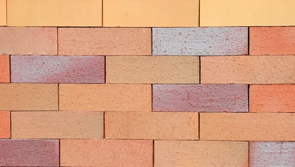 Πολύχρωμες γερμανική κεραμικά κλίνκερ Bricktextured τοίχο φόντο — Φωτογραφία Αρχείου