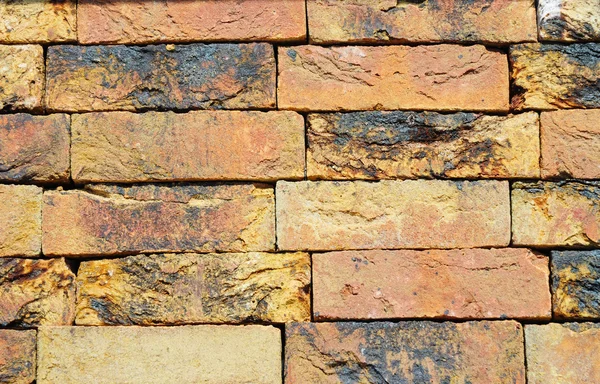 Colorfull viejo, lujo europeo de cerámica Clinker ladrillo texturizado fondo de la pared — Foto de Stock